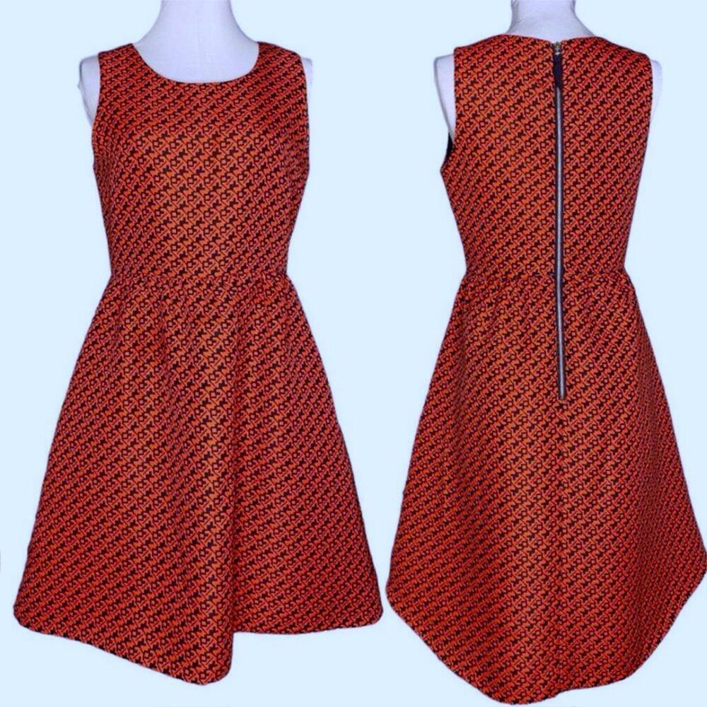 EUC Womens Anthropologie Lili‎ Wang Jacquard Dress | Size 6 - Picture 5 of 9